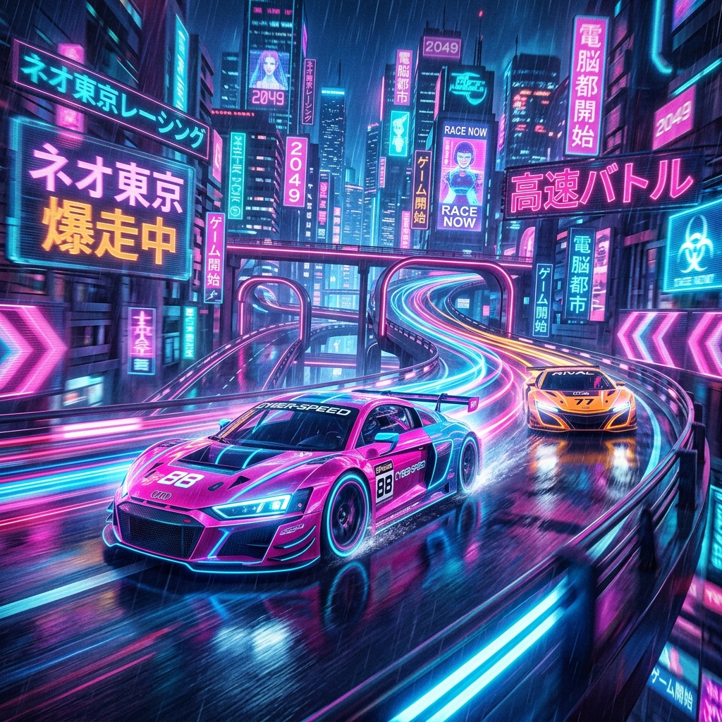 Neon Racer Cyberpunk – Game Racing Arcade SOJU88